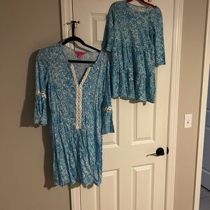 Lilly Pulitzer Blue and White Mini Dress Mommy and Me!